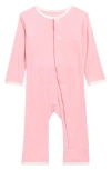 Kickee Pants I Heart Appliqué Zip Romper In Pink