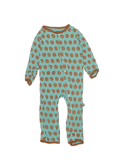 Pre-owned Kickee Pants Kids' Long Sleeve Onesie In Blue