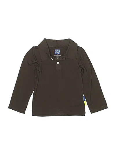 Kickee Pants Kids' Long Sleeve Polo In Brown