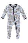 KICKEE PANTS KICKEE PANTS PIRATE MAP FITTED ONE-PIECE PAJAMAS