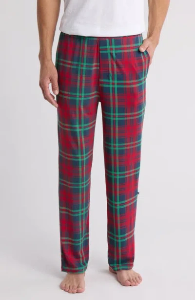 Kickee Pants Plaid Print Pajama Pants In Peacock Plaid