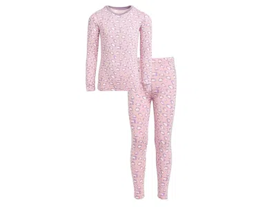 Kickee Pants Print Long Sleeve Pajama Set (toddler/little Kid/big Kid) Kid's Pajama Sets Baby Rose Cheetah Print  In Pink