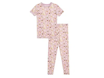 Kickee Pants Print Short Sleeve Pajama Set (big Kid) Kid's Pajama Sets Sweet Pea Fairy Party : 10 (big Kid), Span In Pink