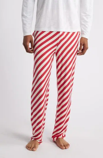 Kickee Pants Stripe Pajama Pants In Candy Cane Twist