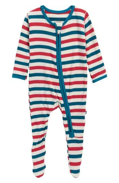 Kickee Pants Kids'  Zip Footie In Multi