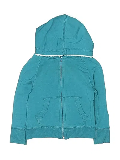 Pre-owned Kickee Pants Babies' Zip Up Hoodie In Teal