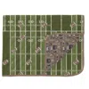 Kickee Quilted Throw Blanket In Pesto Football/portabella Fall Tools In Green