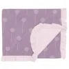 Kickee Ruffle Double Layer Throw Blanket In Lavender Dandelion Wish