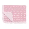 Kickee Ruffle Toddler Blanket In Cake Pop Doe & Fawn