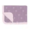 Kickee Ruffle Toddler Blanket In Lavender Dandelion Wish