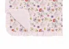 Kickee Ruffle Toddler Blanket In Shrinking Violet Pressed Flowers