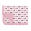 Kickee Ruffle Toddler Blanket In Shrinking Violet Xoxo