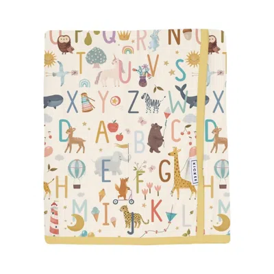 Kickee Swaddle Perfect Blanket In Animal Alphabet In Multi