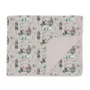 Kickee Toddler Blanket 40"x 60'' In Latte Golf In Purple