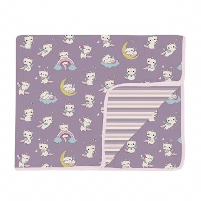 Kickee Toddler's Caticorn Blanket In Lavender In Multi