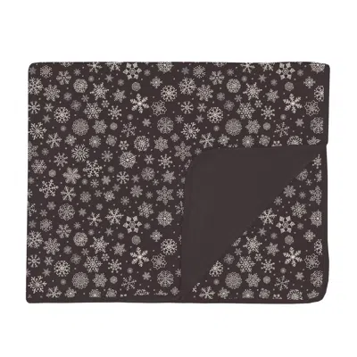 Kickee Toddler's Chalkboard Snowflakes Blanket In Multi In Brown