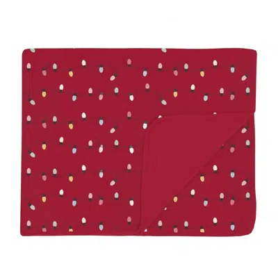 Kickee Toddler's Holiday Lights Blanket In Crimson In Red