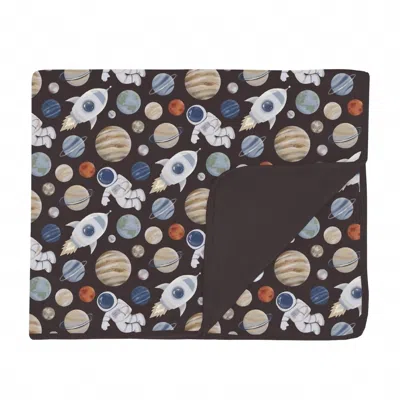 Kickee Toddler' Space Dream Blanket In Midnight In Brown