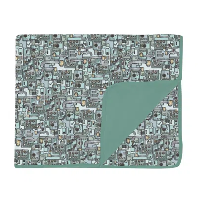 Kickee Toddler's Spring Sky Tinkering Blanket In Multi In Green