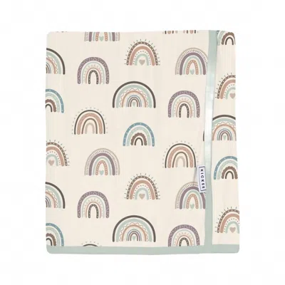 Kickee Toddler's Swaddle Perfect Blanket In Earthly Rainbows In Multi