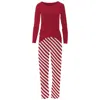 Kickee Women's Long Sleeve Tee & Pajama Pants Set In Candy Cane Twist In Multi