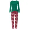 Kickee Women's Long Sleeve Tee & Pajama Pants Set In Crimson Gnomes In Multi