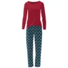 Kickee Women's Long Sleeve Tee & Pajama Pants Set In Peacock Nutcrackers In Multi