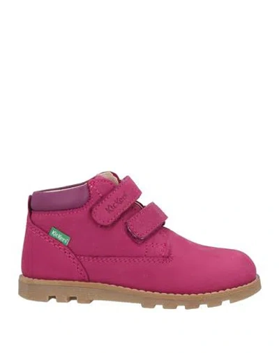 Kickers Babies'  Toddler Boy Ankle Boots Magenta Size 9.5c Leather In Neutral