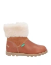 Kickers Toddler Girl Ankle Boots Camel Size 10c Soft Leather In Beige