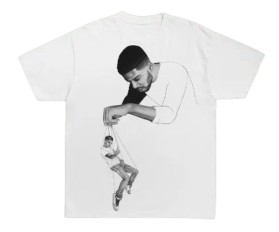 Pre-owned Kid Cudi Men's  C/o Virgil Abloh "pulling Strings" T-shirt In White
