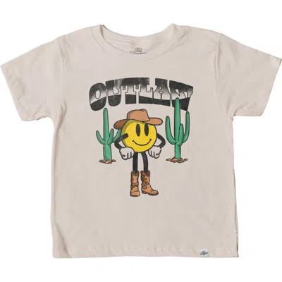 Kid Dangerous Kids' Outlaw Smiley Graphic T-shirt In Natural
