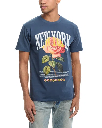 Kid Dangerous New York Rose Short Sleeve Graphic Tee In Navy
