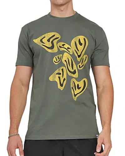 Kid Dangerous Psychedelic Smiles Short Sleeve Graphic Tee In Green