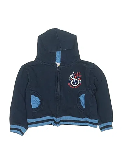 Pre-owned Kid U Not Kids' Zip Up Hoodie In Blue