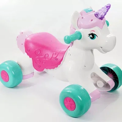 Kiddieland Light N Sounds Magical Ride-on Unicorn In Multi