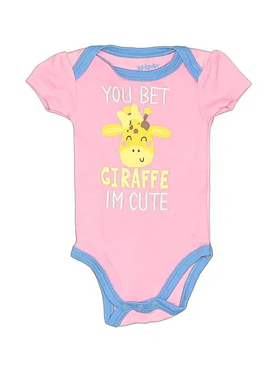 Pre-owned Kidgets Babies' Short Sleeve Onesie In Pink