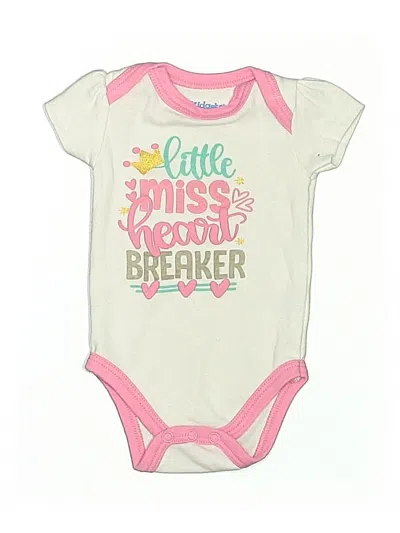 Pre-owned Kidgets Babies' Short Sleeve Onesie In White