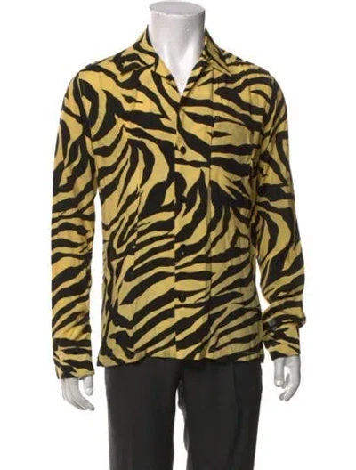 Pre-owned Kidill Animal Print Long Sleeve Shirt In Yellow