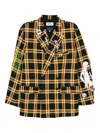 Kidill Checked-print Double Breasted Blazer In Multi