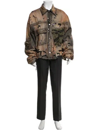 Pre-owned Kidill Colorblock Pattern Jacket In Brown