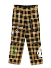 Kidill Tartan-check Straight-leg Trousers In Yellow