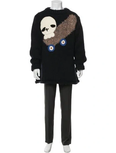 Pre-owned Kidill Wool Graphic Print Pullover In Black