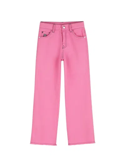 Kids Around Kids' Belt-loops Trousers In Pink