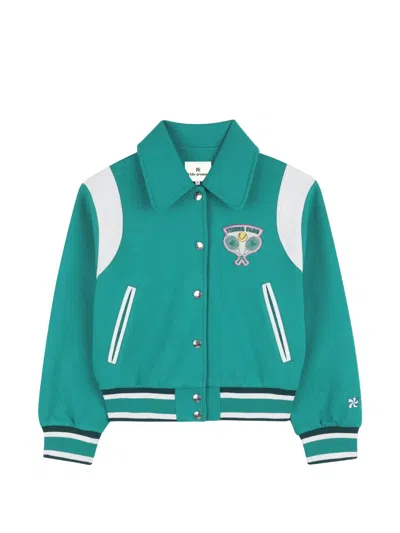 Kids Around Collared Jacket In Green