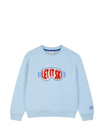 Kids Around Kids' Logo-patch Sweatshirt In Blue
