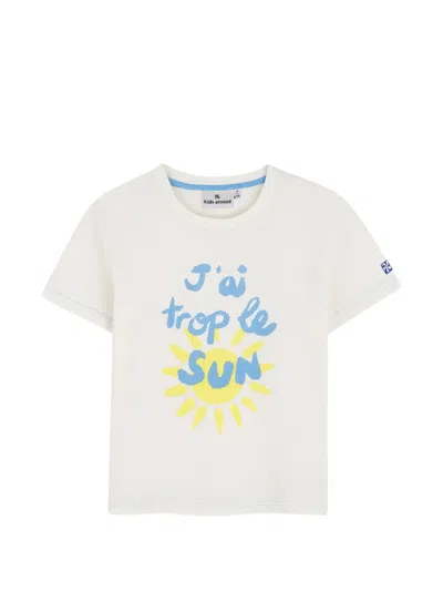 Kids Around Kids' Short-sleeves Print T-shirt In Neutral