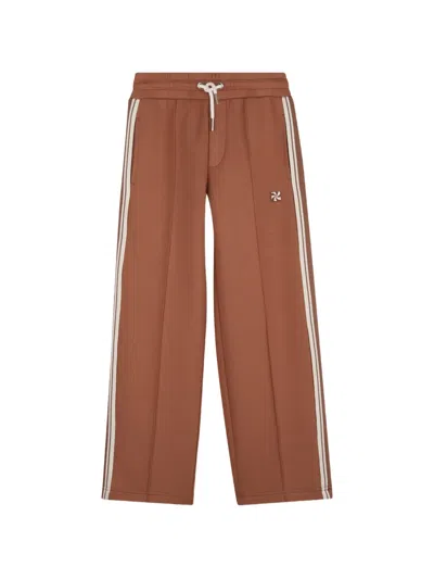 Kids Around Kids' Side-stripe Track Pants In Brown