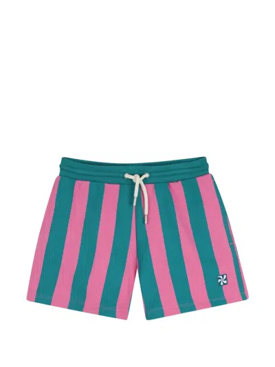 Kids Around Kids' Striped Drawstring-waist Shorts In Multi