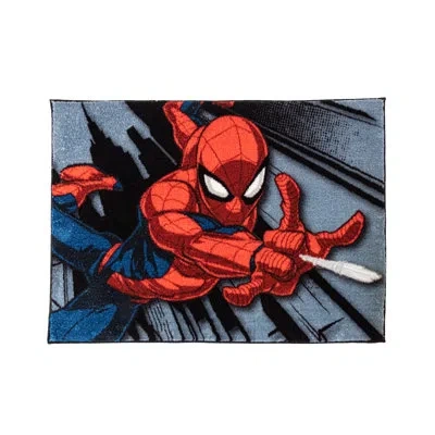 Kid's Company Licensed Disney Marvel Spider-man Youth Area Rug In Black;gray;red