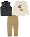 Kids Headquarters Boys 2t-7 Sleeveless Vest, T-shirt And Pants, 3-piece Set